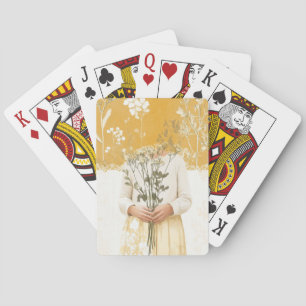 Cottagecore-Wildflowerstrauß-Porträt Spielkarten