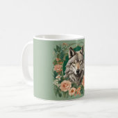 Cottagecore-Wolf Kaffeetasse (Vorderseite Links)