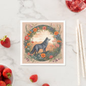 Cottagecore-Wolf Serviette (Beispiel)