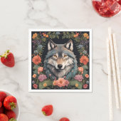 Cottagecore-Wolf Serviette (Beispiel)