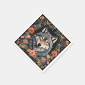 Cottagecore-Wolf Serviette (Ecke)