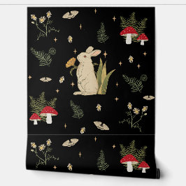 Cottagecore Woodland Botanical Mushroom Forest Tapete