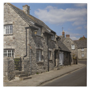 Cottages, Corfe Castle Dorf, Dorset, England, Fliese