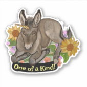 Cottages-Einhorn-Donkey einer Art Aufkleber (Vorderseite)