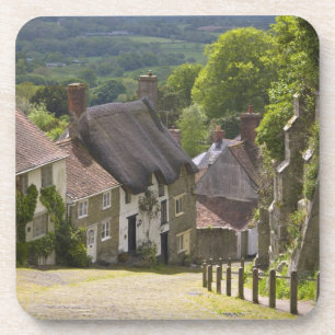 Cottages in Gold Hill, Shaftesbury, Dorset, Getränkeuntersetzer