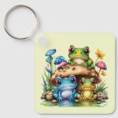 Cottages Toadstool Pilz und Frosch Schlüsselanhänger (Vorderseite)