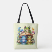 Cottages Toadstool Pilz und Frosch Tasche (Rückseite)