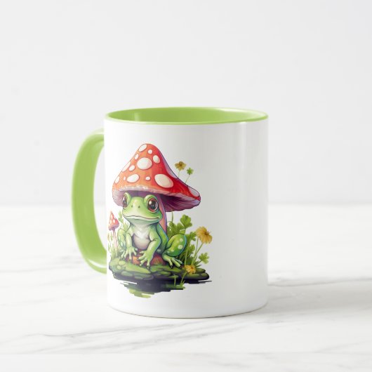 Cottages Toadstool Pilz und Frosch Tasse (Vorderseite Links)