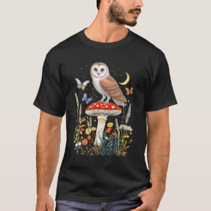 Cottarget Owl Moon Vintag Stars Natur Niedliche Ae T-Shirt