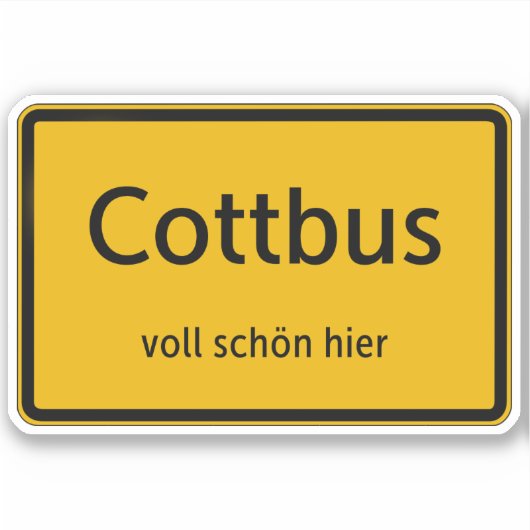 Cottbus Aufkleber Sticker Autoaufkleber (Vorderseite)