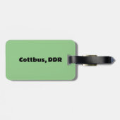 Cottbus, DDR, DDR Ossi Gepäckanhänger (Rückseite horizontal)