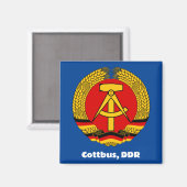 Cottbus, DDR, DDR Ossi Magnet (Vorderseite/Rückseite)