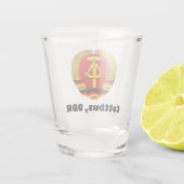 Cottbus, DDR, DDR Ossi Schnapsglas (Rückseite)