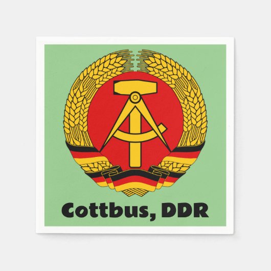 Cottbus, DDR, DDR Ossi Serviette (Vorderseite)