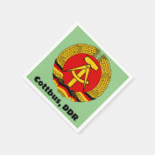 Cottbus, DDR, DDR Ossi Serviette (Ecke)