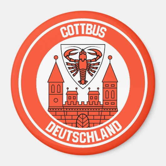 Cottbus RundEmblem Magnet (Vorne)
