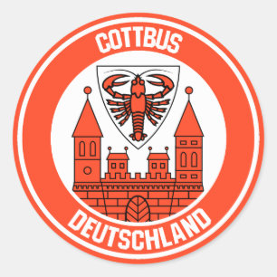 Cottbus RundEmblem Runder Aufkleber