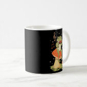 Cottecore Frosch Spiel Harmonica Player Mushroom Kaffeetasse (VorderseiteRechts)