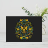 CottemCore Boho Blume Skandinavische Folklorekunst Einladung (Stehend Vorderseite)