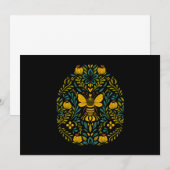 CottemCore Boho Blume Skandinavische Folklorekunst Einladung (Vorne/Hinten)