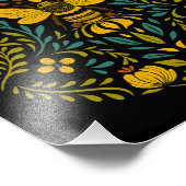 CottemCore Boho Blume Skandinavische Folklorekunst Fotodruck (Ecke)