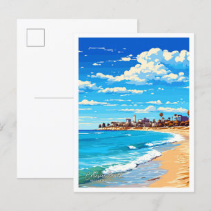 Cottesloe Beach Australien Reiseillustration Postkarte