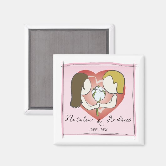 Cotton Anniversary Magnet (Vorderseite/Rückseite)