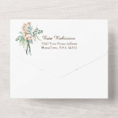 Cotton Antler Boho Wedding All In One Einladung (Rückseite)