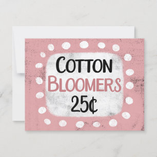 Cotton Bloomer 25 Cent Grußkarte Karte