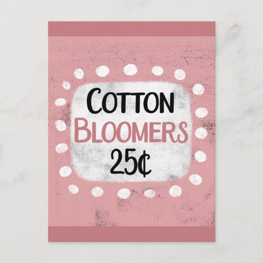Cotton Bloomer 25 Cent Postkarte (Vorderseite)