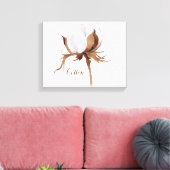 Cotton Blume Aquarellbilder drucken Leinwanddruck (Insitu (Wohnzimmer))