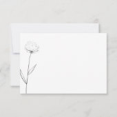 Cotton Blume Boho Clear Indie Save the Date Einladung (Rückseite)
