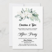 Cotton Blume Eukalyptus Wedeption Einladung (Vorderseite)