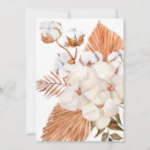 Cotton Blume Watercolor Kinderdusche Einladung (Rückseite)