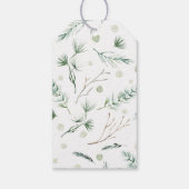 Cotton Blume Wreath Happy Holidays Weihnachten Geschenkanhänger (Rückseite)