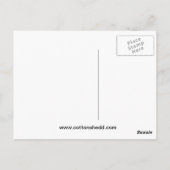 Cotton Boll Botanische Postkarte Weiß (Rückseite)