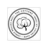 Cotton Boll Icon-Rücksendeadresse Gummistempel (Prägung)