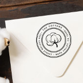 Cotton Boll Icon-Rücksendeadresse Gummistempel