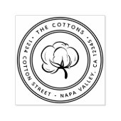 Cotton Boll Icon-Rücksendeadresse Permastempel (Design)