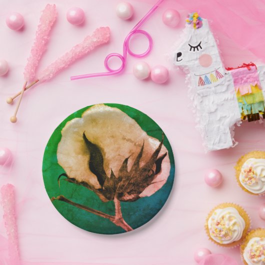 Cotton Boll Pappteller (Party)