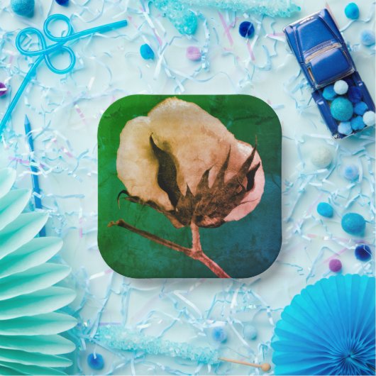 Cotton Boll Pappteller (Party)