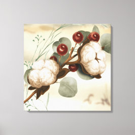 Cotton Boll Pflanze Canvas Print Leinwanddruck