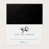 Cotton Boll Pflanze Wedding Escort Platzkarte (Außenseite Aufgefaltet)