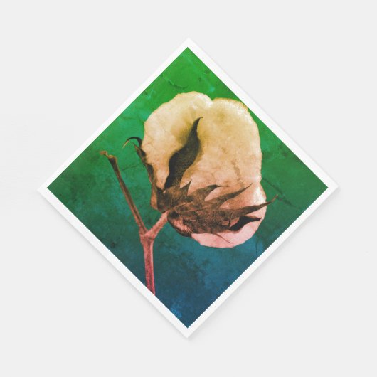 Cotton Boll Serviette (Ecke)