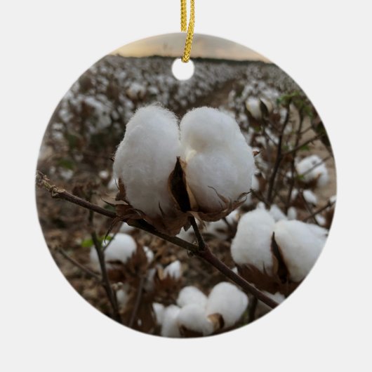 Cotton Boll Sunset Keramik Ornament (Vorne)