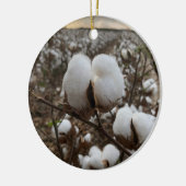 Cotton Boll Sunset Keramik Ornament (Links)