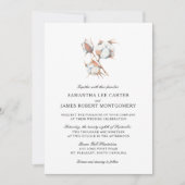 Cotton-Bolzen-Pflanze | Hochzeit Einladung (Vorderseite)