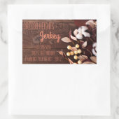 Cotton Branchen mit Aufklebern für Geschäftsadress Rechteckiger Aufkleber (Tasche)