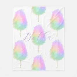 Cotton candelpastel Regenbogenfarbe niedlich Fleecedecke
