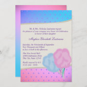 Cotton Candy 16 . Geburtstag Birthday Einladung (Vorne/Hinten)